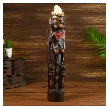 Статуэтка "Абориген дарма" дерево 9х9х55 см