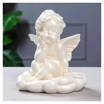 Статуэтка "Ангел мечтающий", перламутр, 21 см