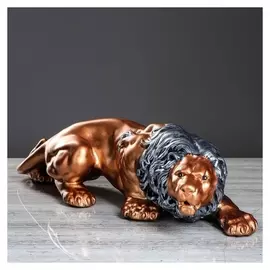 Статуэтка "Лев", цвет бронзовый, 16 см