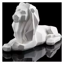 Статуэтка "Лев", оригами, белая, 20 см