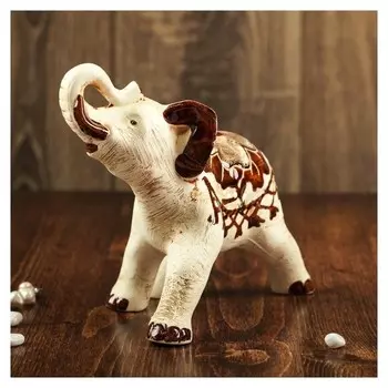 Статуэтка "Слон" бежевый, 18 см