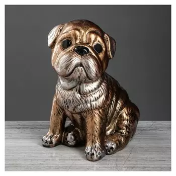 Статуэтка "Собака"мопс" бронзовый цвет, 30 см