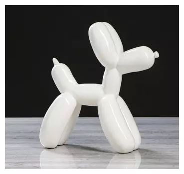 Статуэтка "Воздушная собака", белая, 24 см