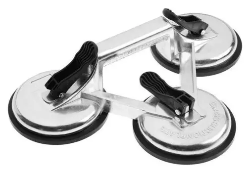 Стеклодомкрат тройной Tundra, алюминиевый, 125 мм, до 100 кг