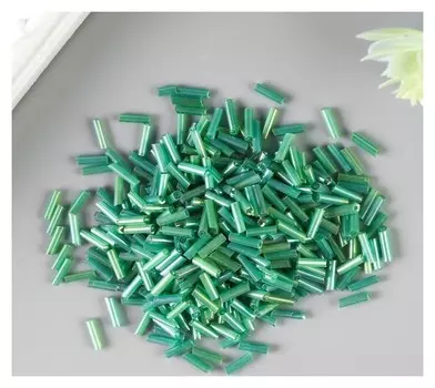 Стеклярус "Бутылочно-зелёный" 6 мм, 20 г