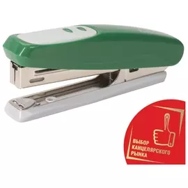 Степлер №10 Brauberg "Germanium", до 12 листов, с антистеплером, тёмно-зелёный, гарантия 5 лет, 226570