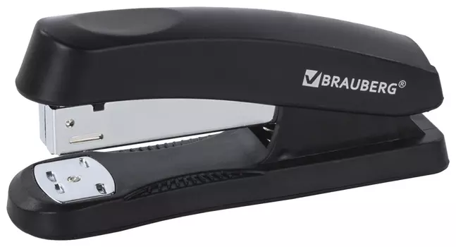 Степлер №24/6, 26/6 Brauberg "Standard+", до 30 листов, черный, 228608