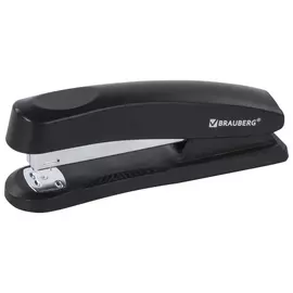 Степлер №24/6, 26/6 Brauberg "Standard+", до 30 листов, полнозагрузочный,черный, 228606