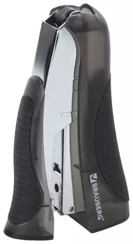 Степлер №24/6, 26/6 Brauberg "Vs-100 Pro", до 25 листов, вертикальный, эргономичный, черный 228741