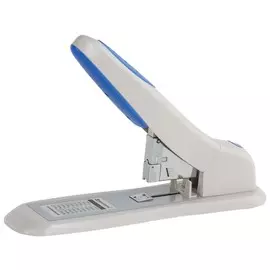 Степлер мощный №24/6-23/24 Brauberg "Heavy Duty Pro", до 200 листов, эргономичный, серо-синий