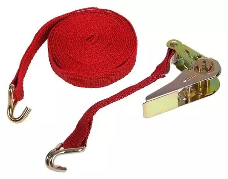 Стяжка груза с механизмом 110 мм, ширина ленты 25 мм, нагрузка 200/400 кг, длина 5 м