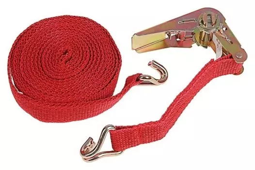 Стяжка груза с механизмом 110 мм, ширина ленты 25 мм, нагрузка 200/400 кг, длина 6 м