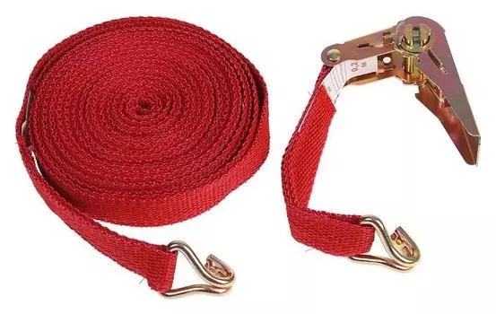 Стяжка груза с механизмом 110 мм, ширина ленты 25 мм, нагрузка 200/400 кг, длина 8 м