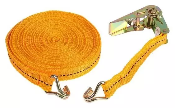 Стяжка груза с механизмом 110 мм, ширина ленты 25 мм, нагрузка 400/800 кг, длина 12 м