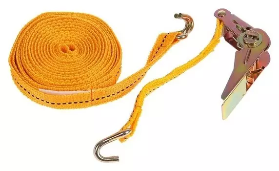 Стяжка груза с механизмом 110 мм, ширина ленты 25 мм, нагрузка 400/800 кг, длина 6 м