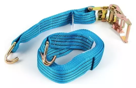 Стяжка груза с механизмом 130 мм, ширина ленты 38 мм, нагрузка 2000/4000 кг, длина 6 м