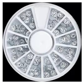 Стразы для декора, 5 мм, цвет серебристый