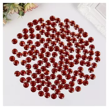 Стразы для творчества "Круглые", красные, 12 мм, 30 грамм