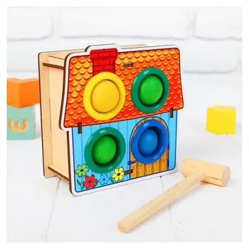 Стучалка-сортер «Домик» с молотком