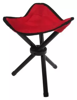 Стул туристический треугольный красного цвета 22 х 20 х 30 см