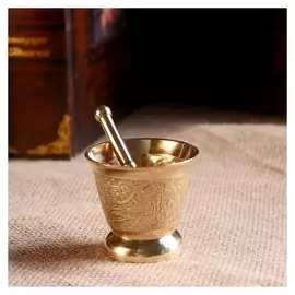 Ступка и пестик "Ярость" латунь 6х7,5х8 см