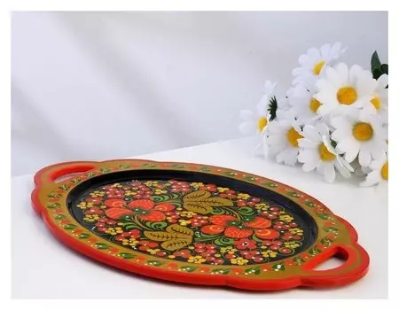 Сухарница, 29х19 см, с художественной росписью