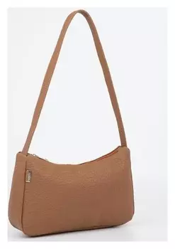 Сумка-багет, отдел на молнии, цвет коричневый