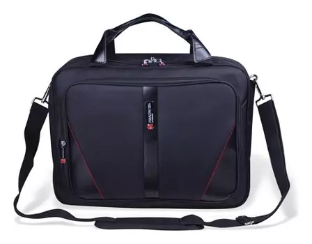 Сумка деловая Brauberg "Business", 32х41х15 см, отделение для планшета и ноутбука 15,6", ткань, черная
