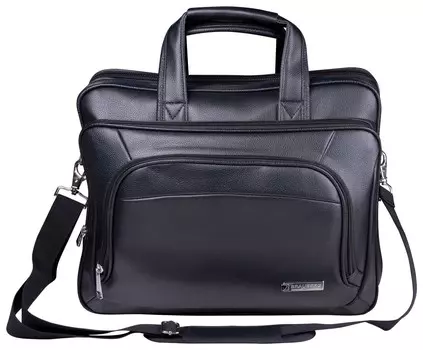 Сумка деловая Brauberg "Favorite", 32х41х12 см, отделение для планшета и ноутбука 15,6", кожзам, черная