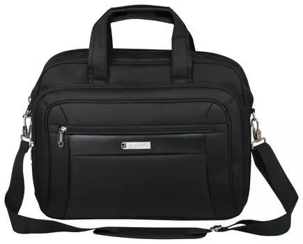 Сумка деловая Brauberg "Quantum", 31х41х15 см, отделение для планшета и ноутбука 15,6", ткань, черная