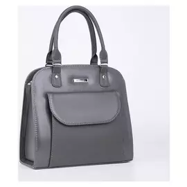 Сумка деловая, отдел на молнии, 2 наружных кармана, цвет серый