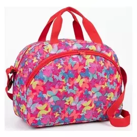 Сумка детская, дорожная, отдел на молнии, 2 наружных кармана, длинный ремень, цвет розовый