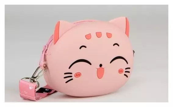 Сумка детская, отдел на молнии, регулируемый ремень, цвет розовый