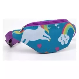 Сумка детская поясная, отдел на молнии, цвет голубой