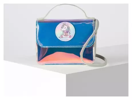 Сумка детская Unicorn, отдел на клапане, цвет синий