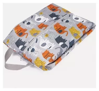 Сумка для обуви на молнии, цвет серый