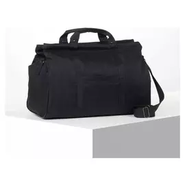 Сумка дорожная, отдел на молнии, длинный ремень, цвет чёрный