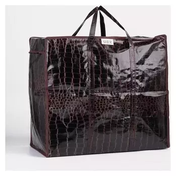 Сумка хозяйственная, 73 л, отдел на молнии, цвет коричневый