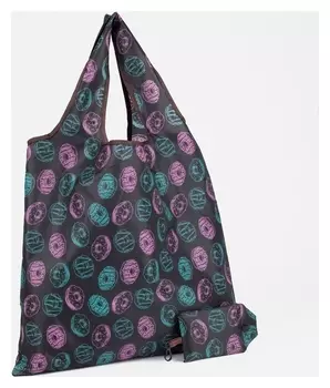 Сумка хозяйственная без застежки, цвет серый/разноцветный