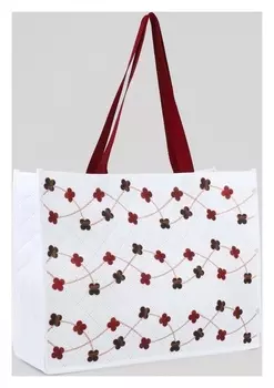 Сумка хозяйственная на кнопке, цвет белый