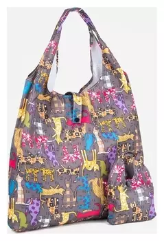 Сумка хозяйственная на кнопке, цвет серый/разноцветный