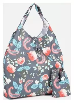 Сумка хозяйственная на кнопке, цвет серый/разноцветный