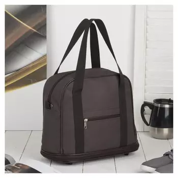 Сумка хозяйственная на молнии, с увеличением, 1 отдел, наружный карман, цвет коричневый