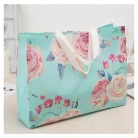 Сумка хозяйственная, отдел без молнии, цвет голубой