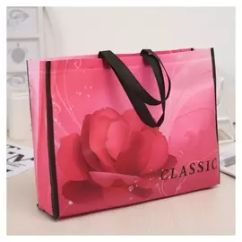 Сумка хозяйственная, отдел без молнии, цвет малиновый