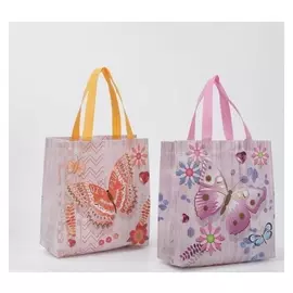 Сумка хозяйственная, отдел без молнии, принт Бабочки