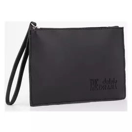 Сумка клатч «Драма», кожзам, 22 х 15 см, цвет чёрный