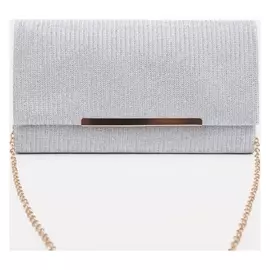 Сумка-клатч, отдел на клапане, цвет белый