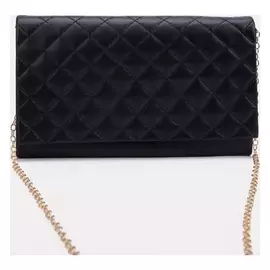 Сумка-клатч, отдел на клапане, цвет черный