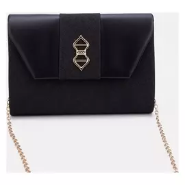 Сумка-клатч, отдел на клапане, цвет черный